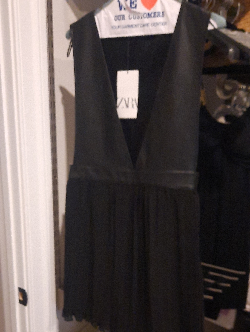 Zara Black V-Neck Mini Dress